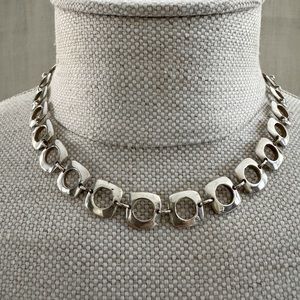 Tiffany & Co Sterling Silver Cushion Square Link Neclace